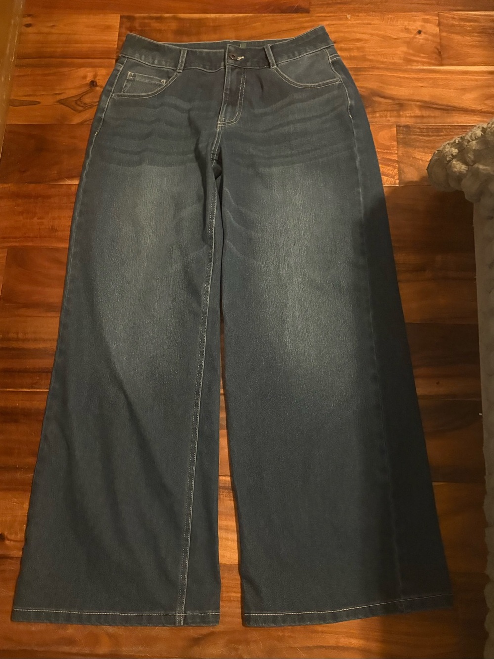 Halara Flex High Waisted Medium Wash Baggy Jeans Women’s Medium Wide Leg (1408)